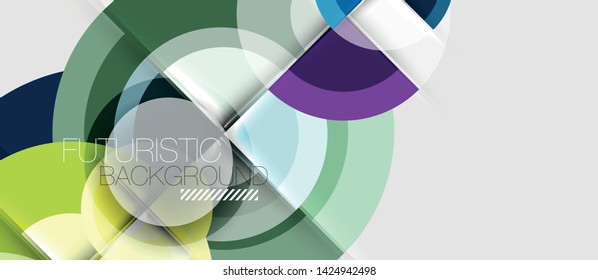 Geometric design abstract background - circles, modern business template