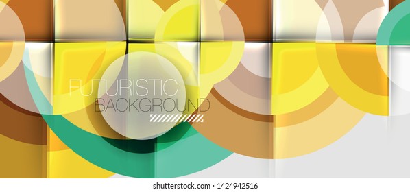 Geometric design abstract background - circles, modern business template