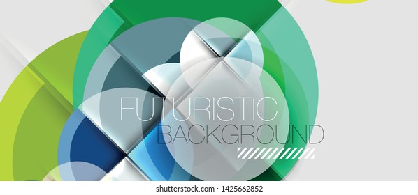 Fondo abstracto de diseño geométrico - círculos, vector