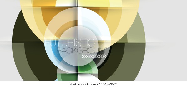 Geometric design abstract background - circles, modern business template