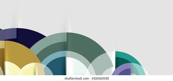 Geometric design abstract background - circles, modern business template