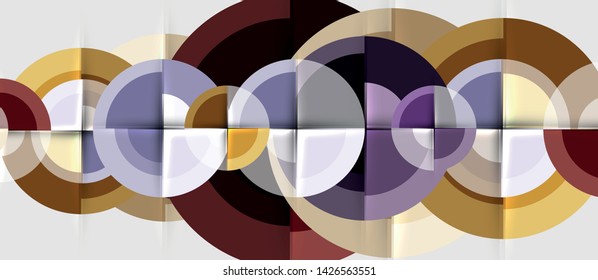 Fondo abstracto de diseño geométrico - círculos, plantilla de negocio moderna