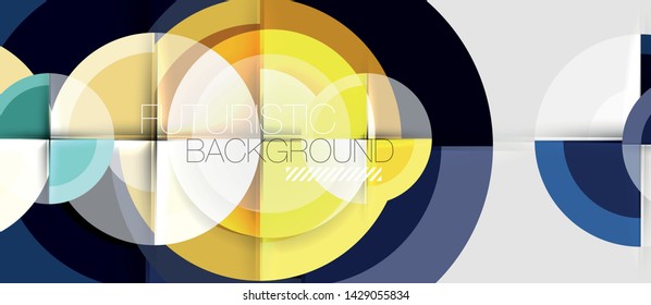 Fondo abstracto de diseño geométrico - círculos, plantilla de negocio moderna