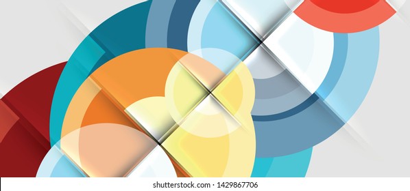 Geometric design abstract background - circles, modern business template
