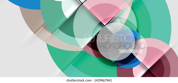 Geometric design abstract background - circles, modern business template