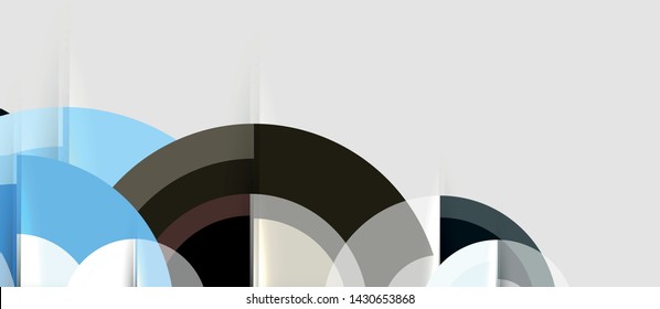 Geometric design abstract background - circles, modern business template