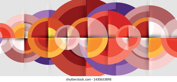Fondo abstracto de diseño geométrico - círculos, vector