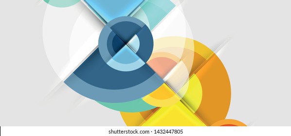 Fondo abstracto de diseño geométrico - círculos, vector