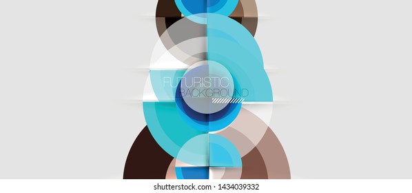 Abstrakter Hintergrund Geometrisches Design - Kreise, moderne Geschäftsvorlage