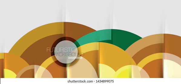 Geometric design abstract background - circles, modern business template