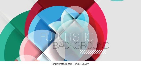 Abstrakter Hintergrund Geometrisches Design - Kreise, moderne Geschäftsvorlage