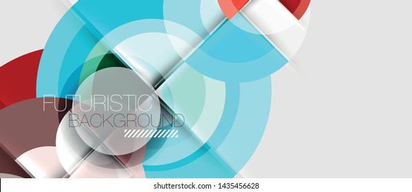 Geometric design abstract background - circles, modern business template