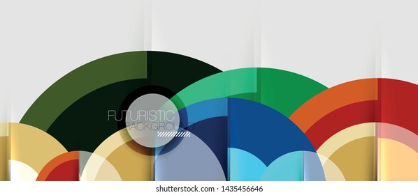 Geometric design abstract background - circles, modern business template