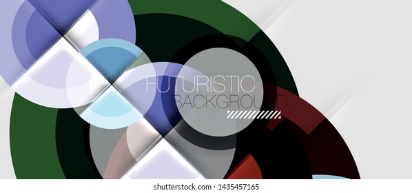 Geometric design abstract background - circles, modern business template