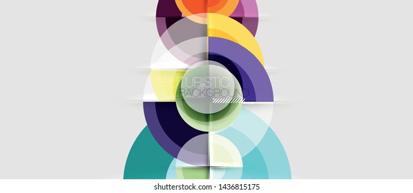 Fondo abstracto de diseño geométrico - círculos, vector