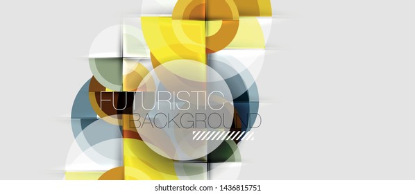 Fondo abstracto de diseño geométrico - círculos, plantilla de negocio moderna