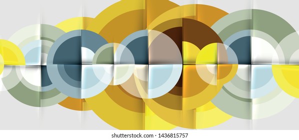 Fondo abstracto de diseño geométrico - círculos, plantilla de negocio moderna