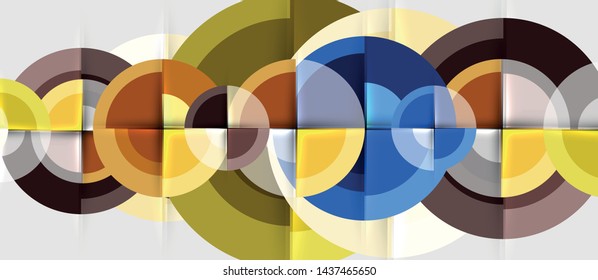 Geometric design abstract background - circles, modern business template