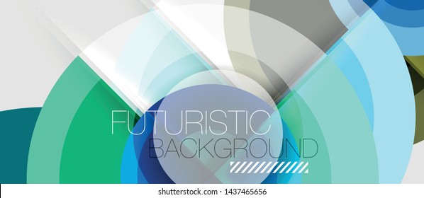 Abstrakter Hintergrund Geometrisches Design - Kreise, moderne Geschäftsvorlage