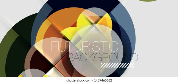 Geometric design abstract background - circles, modern business template