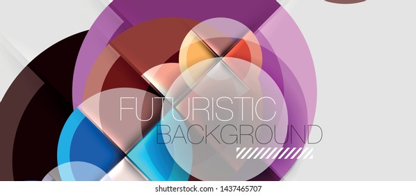 Geometric design abstract background - circles, modern business template