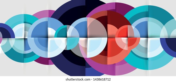 Geometric design abstract background - circles, modern business template