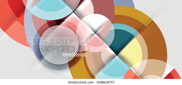 Projeto geométrico fundo abstrato - círculos, modelo de negócios moderno
