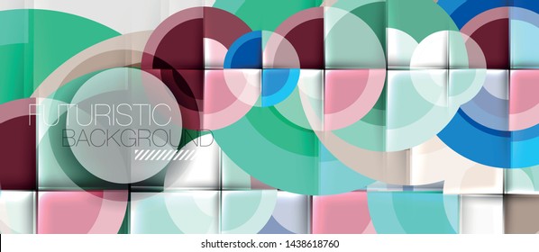 Abstrakter Hintergrund Geometrisches Design - Kreise, moderne Geschäftsvorlage