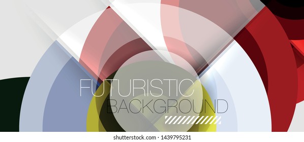 Fondo abstracto de diseño geométrico - círculos, vector