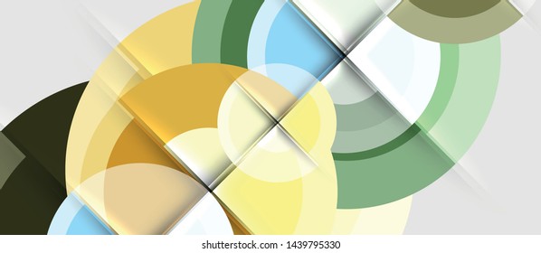 Geometric design abstract background - circles, modern business template