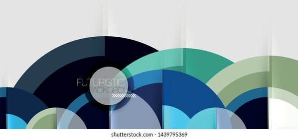 Fondo abstracto de diseño geométrico - círculos, vector