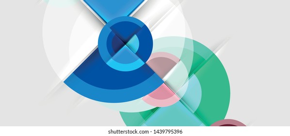 Geometric design abstract background - circles, modern business template