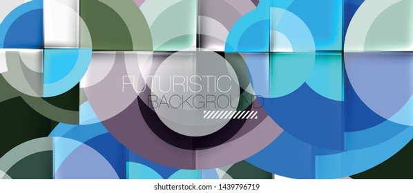 Geometric design abstract background - circles, modern business template