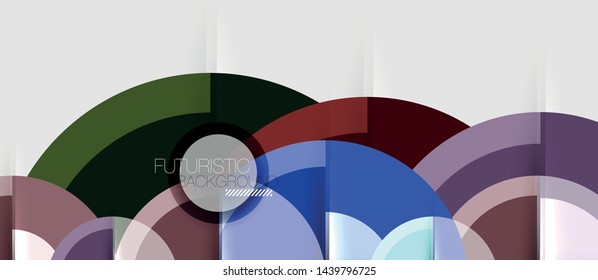 Abstrakter Hintergrund Geometrisches Design - Kreise, moderne Geschäftsvorlage