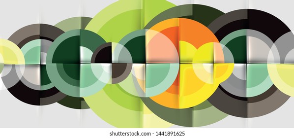 Fondo abstracto de diseño geométrico - círculos, vector