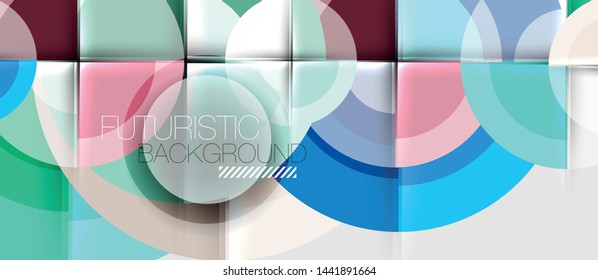 Fondo abstracto de diseño geométrico - círculos, plantilla de negocio moderna