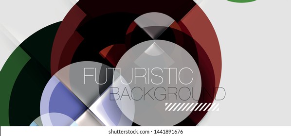 Projeto geométrico fundo abstrato - círculos, modelo de negócios moderno