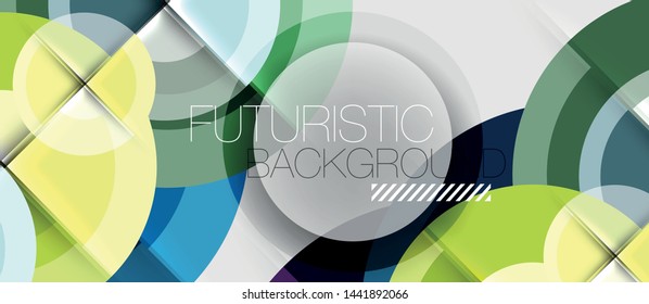 Fondo abstracto de diseño geométrico - círculos, plantilla de negocio moderna