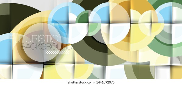 Geometric design abstract background - circles, modern business template