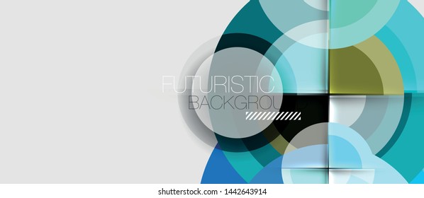 Geometric design abstract background - circles, modern business template