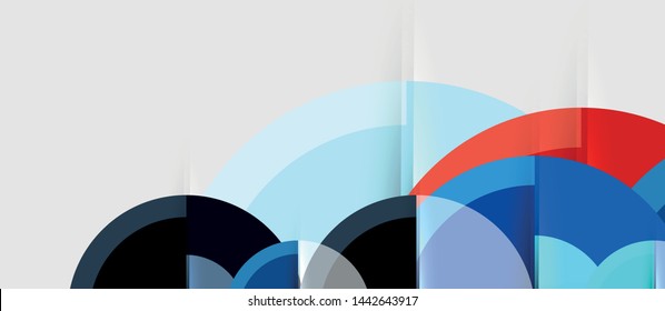 Fondo abstracto de diseño geométrico - círculos, vector