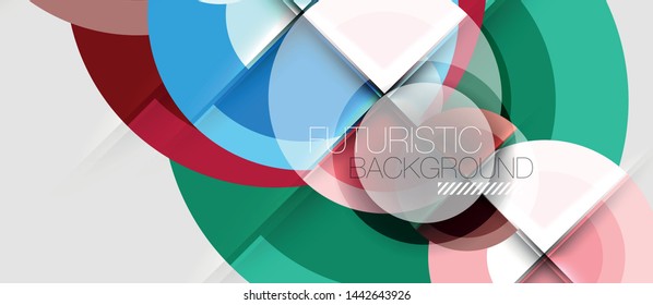 Fondo abstracto de diseño geométrico - círculos, plantilla de negocio moderna