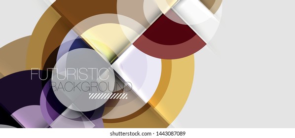 Fondo abstracto de diseño geométrico - círculos, plantilla de negocio moderna