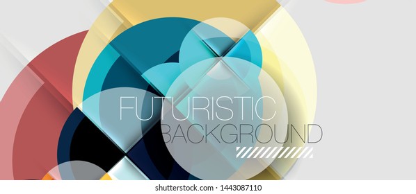 Abstrakter geometrischer Hintergrund - Kreise, Vektorgrafik