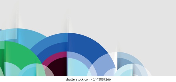 Geometric design abstract background - circles, modern business template