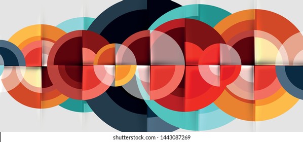 Geometric design abstract background - circles, modern business template