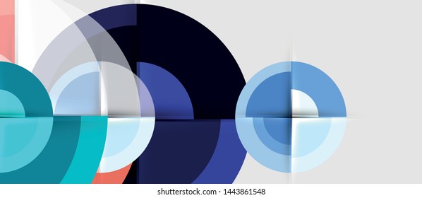 Fondo abstracto de diseño geométrico - círculos, plantilla de negocio moderna