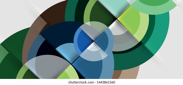 Fondo abstracto de diseño geométrico - círculos, plantilla de negocio moderna