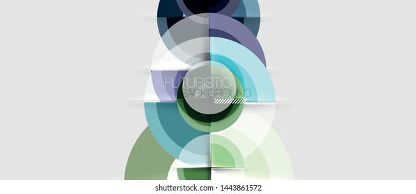Fondo abstracto de diseño geométrico - círculos, vector