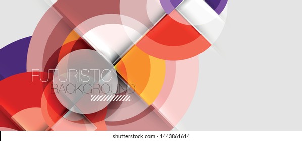 Fondo abstracto de diseño geométrico - círculos, vector